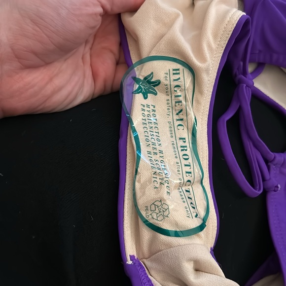 Purple Keyhole Halter One Piece - Picture 4 of 4